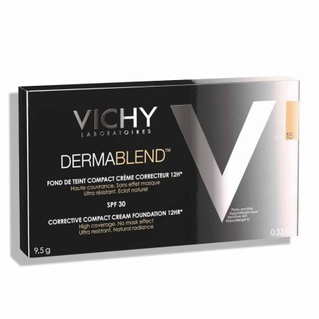 VICHY
Dermablend
Fond de teint compact crème correcteur 12h haute résistance SPF30