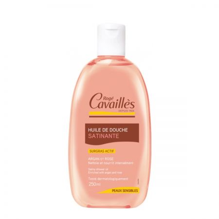 ROGÉ CAVAILLES Huile Bain Et Douche Satinante Huile d'argan et rose peaux sensibles