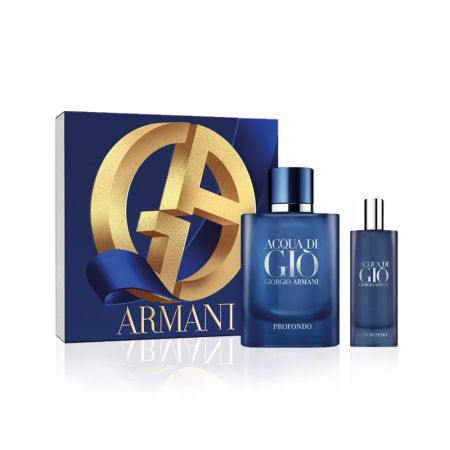 GIORGIO ARMANI Acqua Di Gio Profondo - Coffret eau de Parfum pour Homme 75ml + format voyage 15ml
