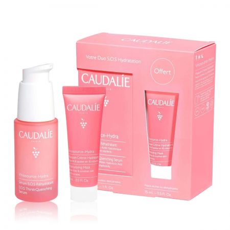 CAUDALIE Duo Vinosource-hydra Sérum SOS Réhydratant 30ml + Masque-Crème Hydratant 15ml Offert