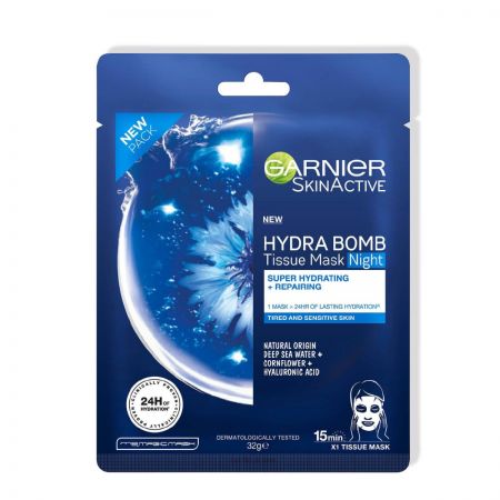 garnier SkinActive Masque Tissu Hydra Bomb Nuit Hydratant Réparateur garp07-mtr