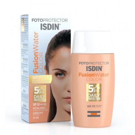 isdin foto protector fusion water color ecran solaire teinte spf 50