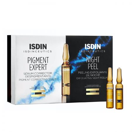 Sérum correcteur dépigmentant 10 ampoules de 2ml + Peeling exfoliant nuit 10 ampoules de 2ml