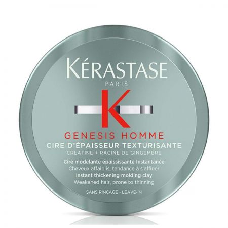 Cire modelante épaississante instantanée pour cheveux affaiblis, pour homme - 75ml