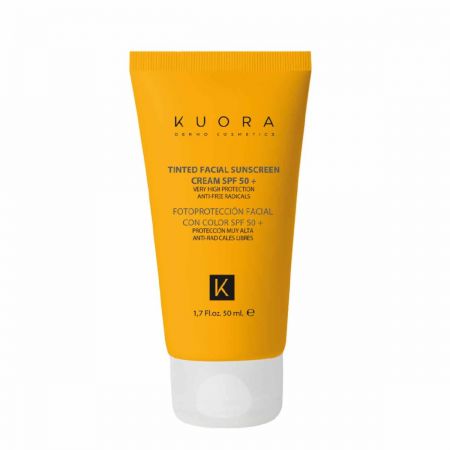 KUORA Facial Sunscreen - Crème solaire teintée visage usage quotidien SPF50+ - 50ml