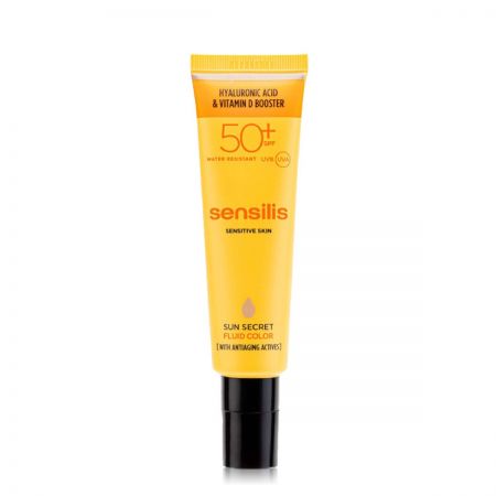 SENSILIS Sun Secret Ecran Solaire Fluide Teinté Anti-âge SPF50+