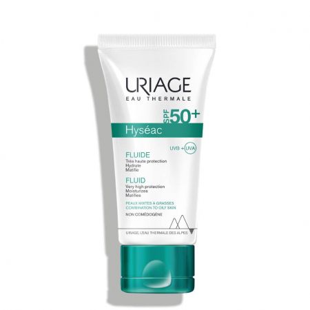 URIAGE Hyseac Fluide Solaire SPF50+ Matifiant Peaux Mixtes Grasses