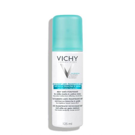 VICHY Déodorant Anti-Tranpirant 48h Anti-traces blanches jaunes sans effet carton